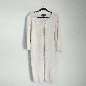 Denim & Co Cream Full Length Shawl